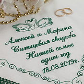 Платочек "Ситцевая свадьба" с цветным кружевом