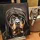 Картина с собакой "На районе". Картины. Lukavaia_art. Интернет-магазин Ярмарка Мастеров.  Фото №2