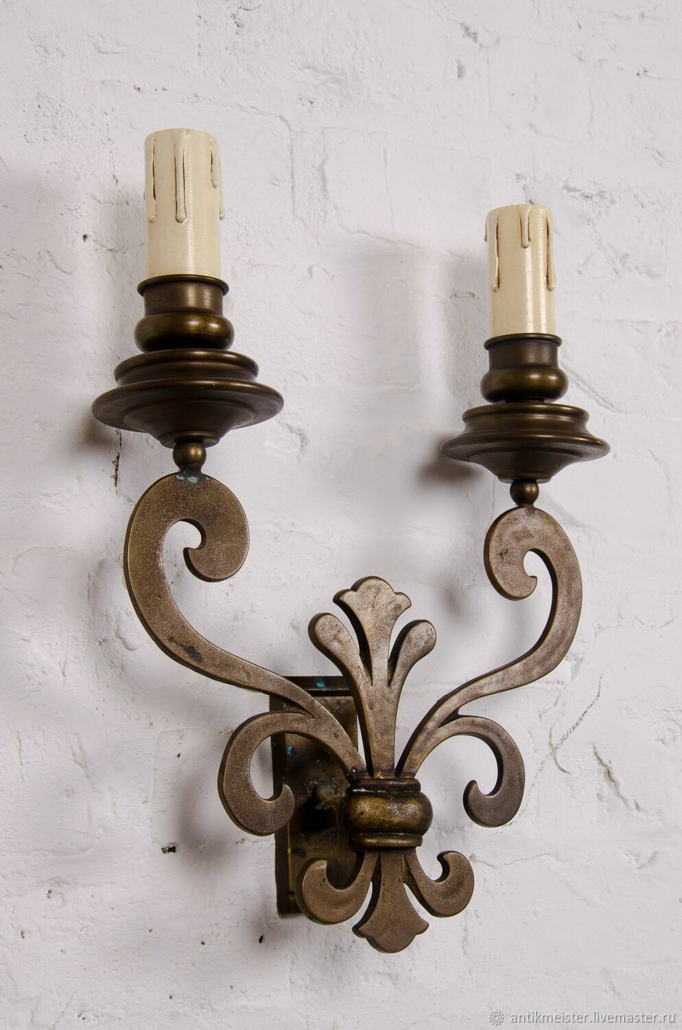 Винтаж: Бра светильник кованное для замка подсвечник стал лампой купить ...