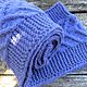 INDIGO knitted, men's scarf. Gift, Scarves, Anapa,  Фото №1