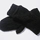 Варежки-трансформеры мужские из собачьей шерсти Black. Варежки. Warm Yarn. Ярмарка Мастеров.  Фото №5