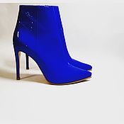 Обувь ручной работы handmade. Livemaster - original item The shoes in blue patent leather. Handmade.