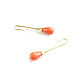 Pearl earrings 'Bright drops'orange earrings,bright earrings, Earrings, Moscow,  Фото №1