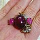 Ring 'In the land of magnolias' with natural rubies, Ring, Voronezh,  Фото №1