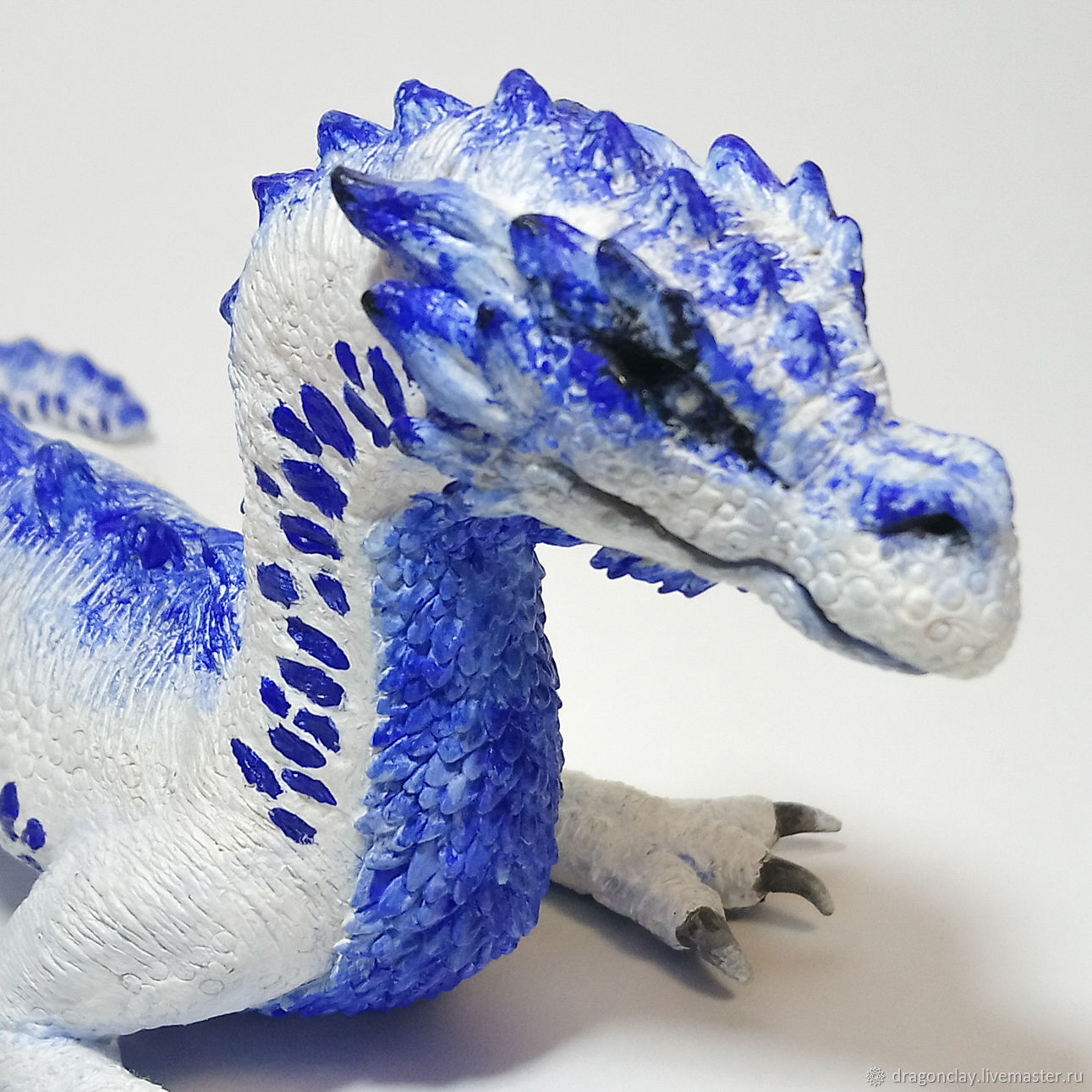 Год Дракона фигурка Ледяной дракон из полимерной глины в интернет ...