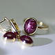 SET (ring and earrings) star ruby, gold. Jewelry Sets. EdGems jewerly. My Livemaster. Фото №5