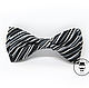 Bow tie in black and white stripes, Ties, Moscow,  Фото №1