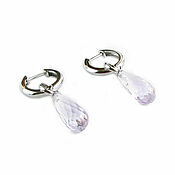 Украшения handmade. Livemaster - original item Earrings with amethysts, earrings with pink amethysts drops. Handmade.