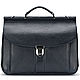 Leather briefcase 'ruby' (blue). Brief case. Russian leather Guild. Online shopping on My Livemaster.  Фото №2