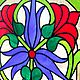 Order Stained Glass Tiffany. stained glass window in the door. Floral stained glass window. Glass Flowers. Livemaster. . Stained glass Фото №3