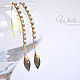 Earring hooks with Topaz, gold plated, earrings with pendants, Earrings, Krasnogorsk,  Фото №1