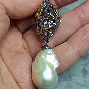 Украшения handmade. Livemaster - original item Faberge pendant with baroque pearls and tanzanites. Handmade.