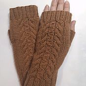 Аксессуары handmade. Livemaster - original item Knitted mittens Zhanochka, M. Handmade.
