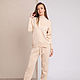 Beige women's suit with a high neck for the road. Suits. SHAPAR - knitting clothes. My Livemaster. Фото №4