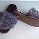 Slippers made of fur sheepskin Fox. Flip flops. Warm gift. Online shopping on My Livemaster.  Фото №2