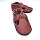 Leather Baby Shoes, Maroon Sandals Soft Sole, Baby Moccasins. Footwear for childrens. ebooba. Online shopping on My Livemaster.  Фото №2