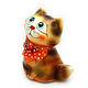 Order Ceramic figurine ' Cat with a bow'. aboka. Livemaster. . Figurine Фото №3