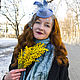 Order A hat with a veil of heavenly blue. Novozhilova Hats. Livemaster. . Hats1 Фото №3