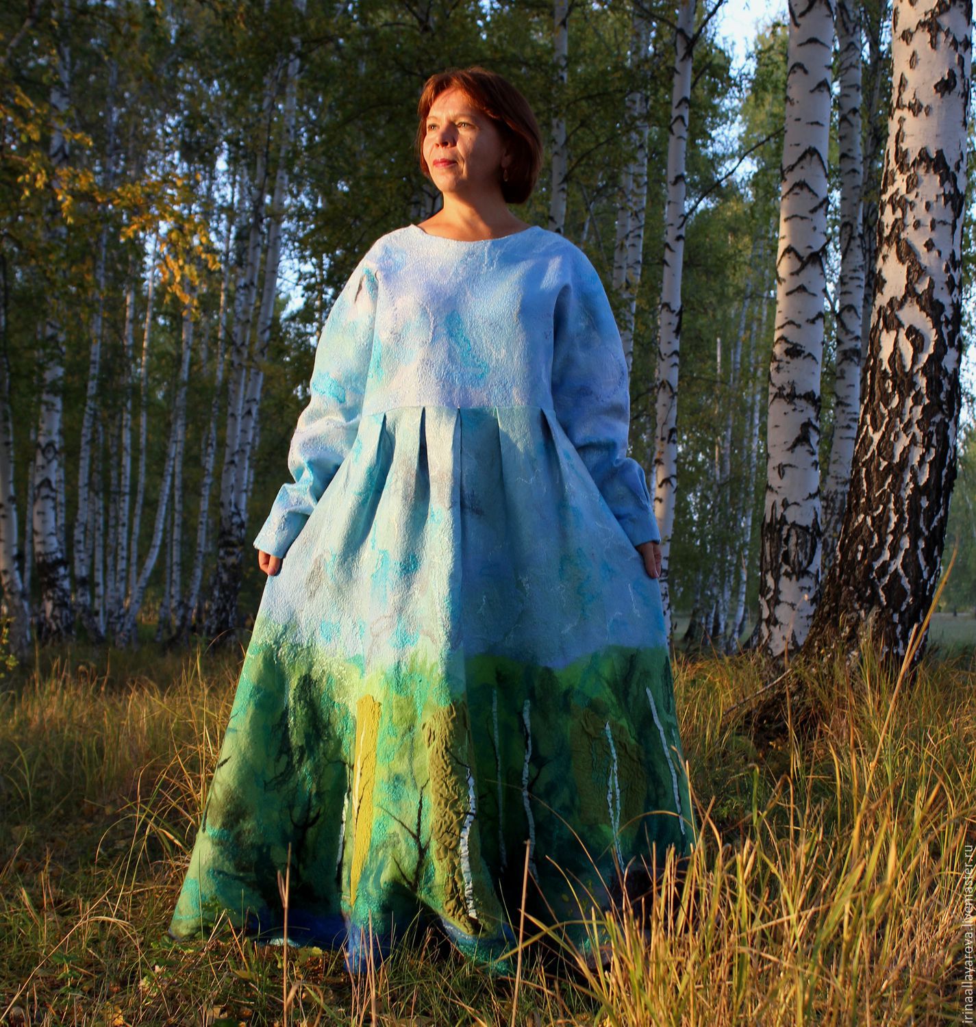 Felted dress 'Native birch', Dresses, Verhneuralsk,  Фото №1