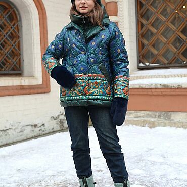 Одежда ручной работы. Ярмарка Мастеров - ручная работа Куртка "Мороз. Ярославские изразцы". Handmade.