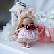 Подарок девушке. Кукла интерьерная мишка в пудрово- розовом цвете. Интерьерная кукла. Кукольный Дом (Рукоделие). Ярмарка Мастеров.  Фото №5