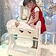 Crib cradle for dolls with dressing room. Doll furniture wooden. Doll furniture. Ludmila Omland. My Livemaster. Фото №4