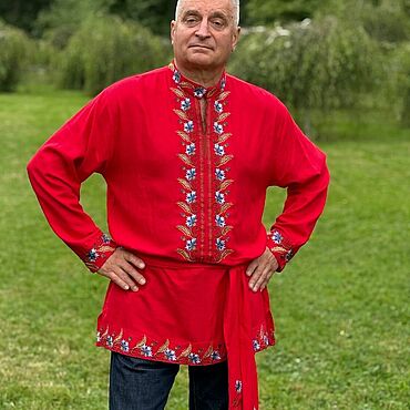 Мужская одежда ручной работы. Ярмарка Мастеров - ручная работа Рубаха русская мужская. Handmade.
