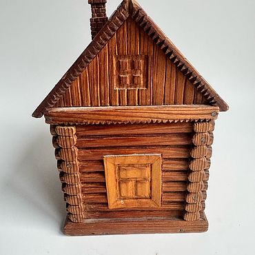 Винтаж ручной работы. Ярмарка Мастеров - ручная работа Винтаж: Винтажная шкатулка-домик дерево СССР.. Handmade.