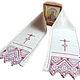Easter cross Orthodox Easter towel Save and Protect hand embroidery on linen white red icon angel strojeva embroidery floss holiday of Easter Easter table Easter cake Easter basket
