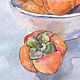 Still life with juicy persimmon. Pictures. mirrawatercolor (mirrawatercolor). Online shopping on My Livemaster.  Фото №2