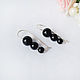 Order Silver earrings with black agate. Zoloto Master. Livemaster. . Earrings Фото №3
