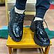 Alligator leather shoes with laces, in black, size 45, Boots, St. Petersburg,  Фото №1