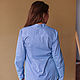 Блуза "My base wear", голубая в полоску. Блузки. Mink. Интернет-магазин Ярмарка Мастеров.  Фото №2