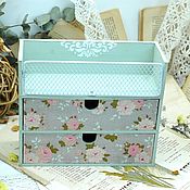 Для дома и интерьера handmade. Livemaster - original item Mini chest of drawers calico flowers. Handmade.