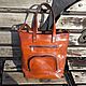 Author's leather bag Viola, handmade, Tote Bag, Balakovo,  Фото №1