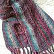 Knitted scarf 'Burgundy-blue-green'. Scarves. hand knitting from Galina Akhmedova. Online shopping on My Livemaster.  Фото №2