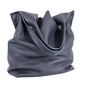 Сумки и аксессуары handmade. Livemaster - original item Blue Bag T-shirt Bag Made of Leather Bag String Bag Shopper T-shirt Bag Hobo. Handmade.