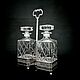  Paired decanters for whiskey on a silver stand, Decanters, Moscow,  Фото №1