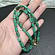 Бусы малахит, колье из натурального малахита женское, зелёное колье, Колье, Москва,  Фото №1