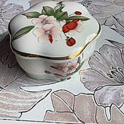 Винтаж handmade. Livemaster - original item Apple Blossom jewelry box, Royal Worcester, porcelain, England. Handmade.