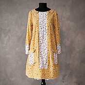 Одежда handmade. Livemaster - original item A-line dress made of cotton micro-velvet. Handmade.