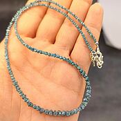 Работы для детей, handmade. Livemaster - original item Rare Blue Diamonds. Natural Diamond Crumb Beads. Handmade.