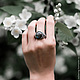 Кольцо "Аврора", серебряное кольцо с лабрадоритом и 2 аквамаринами. Кольца. BlackTree (InSilver). Ярмарка Мастеров.  Фото №4