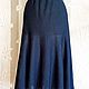 Summer blue knitted skirt, Italian Linen, Skirts, Noginsk,  Фото №1