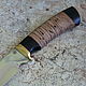 Knife 'Poloz-1' 95h18 birch bark. Knives. Artesaos e Fortuna. My Livemaster. Фото №4