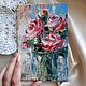 Order Oil painting miniature of a rose. Nadezhda Fedorova oil paintings. Livemaster. . Pictures Фото №3