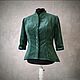 Cotton velvet jacket dark green. Jackets. pugovkino delo (Pugovkino-delo). My Livemaster. Фото №5