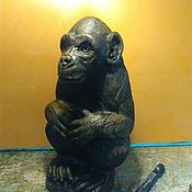 Для дома и интерьера handmade. Livemaster - original item Sculpture Monkey from natural Ural stone Calcite. Handmade.