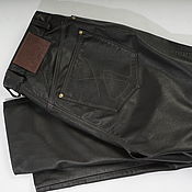 Одежда handmade. Livemaster - original item Black women`s leather jeans. Handmade.