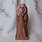 Freya, Norse goddess, wooden figurine